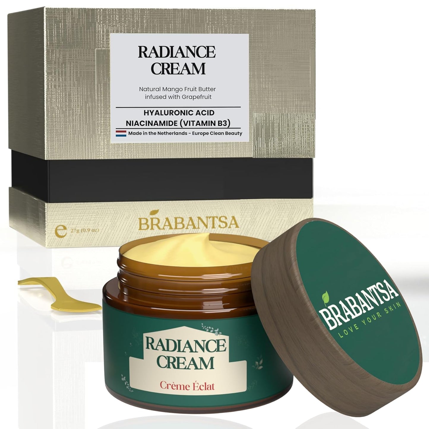 Radiance Cream Luxe Edition: Mangobutter mit rosa Grapefruit und pflanzlichen Ölen. Crème Éclat