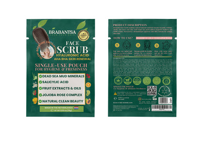 AHA BHA Exfoliant – Deep Natural Face Scrub for Acne, Blackheads & Clogged Pores – Glycolic & Salicylic Acid – Fragrance-Free, Natural Scent, Vegan