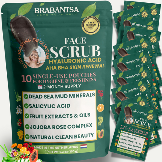 AHA BHA Exfoliant – Deep Natural Face Scrub for Acne, Blackheads & Clogged Pores – Glycolic & Salicylic Acid – Fragrance-Free, Natural Scent, Vegan